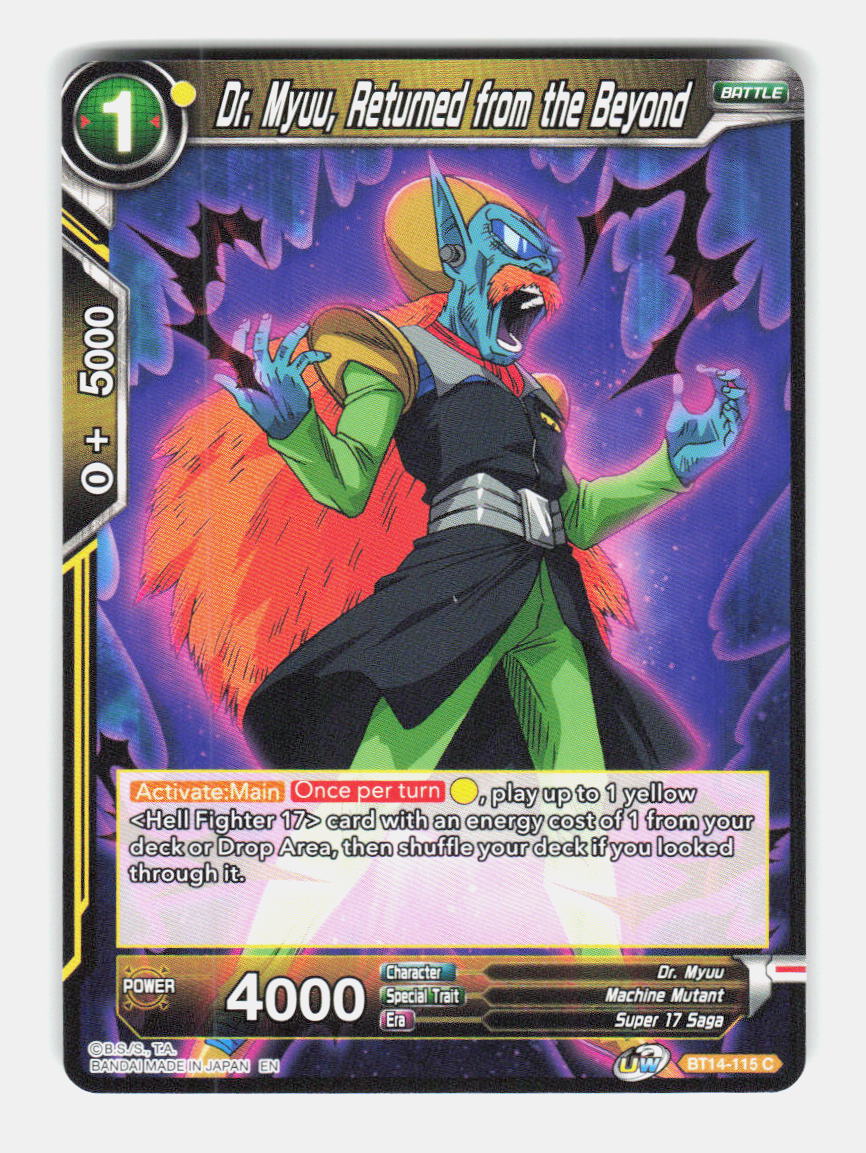 Dr. Myuu, Returned from the Beyond BT14-115 Cross Spirits Dragon Ball Super NM