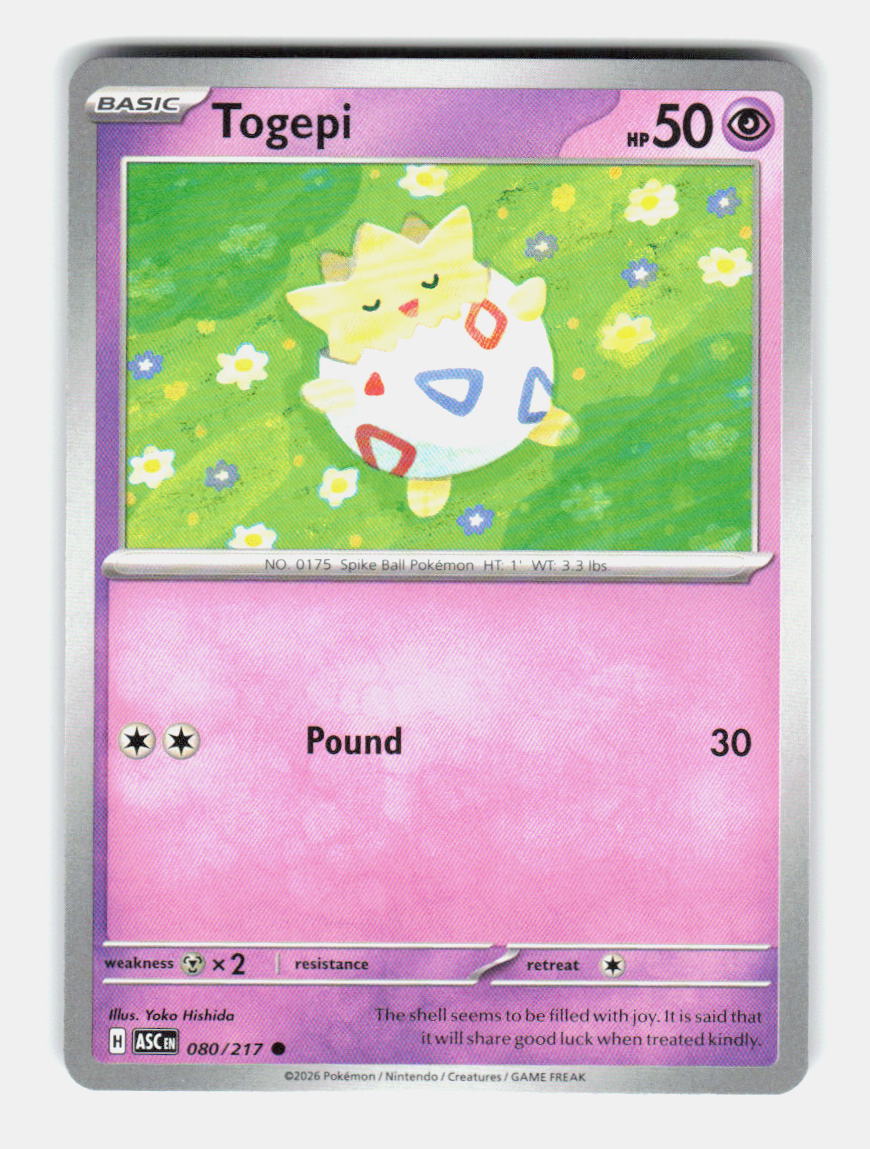 Togepi 080/217 Common Ascended Heroes Pokemon Near Mint