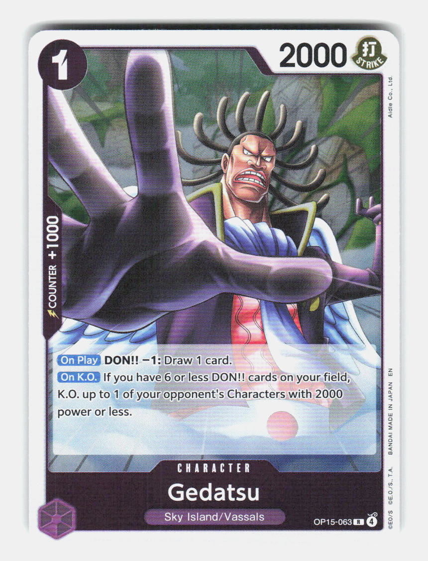 Gedatsu OP15-063 Rare Adventure on Kami's Island One Piece Foil Near Mint