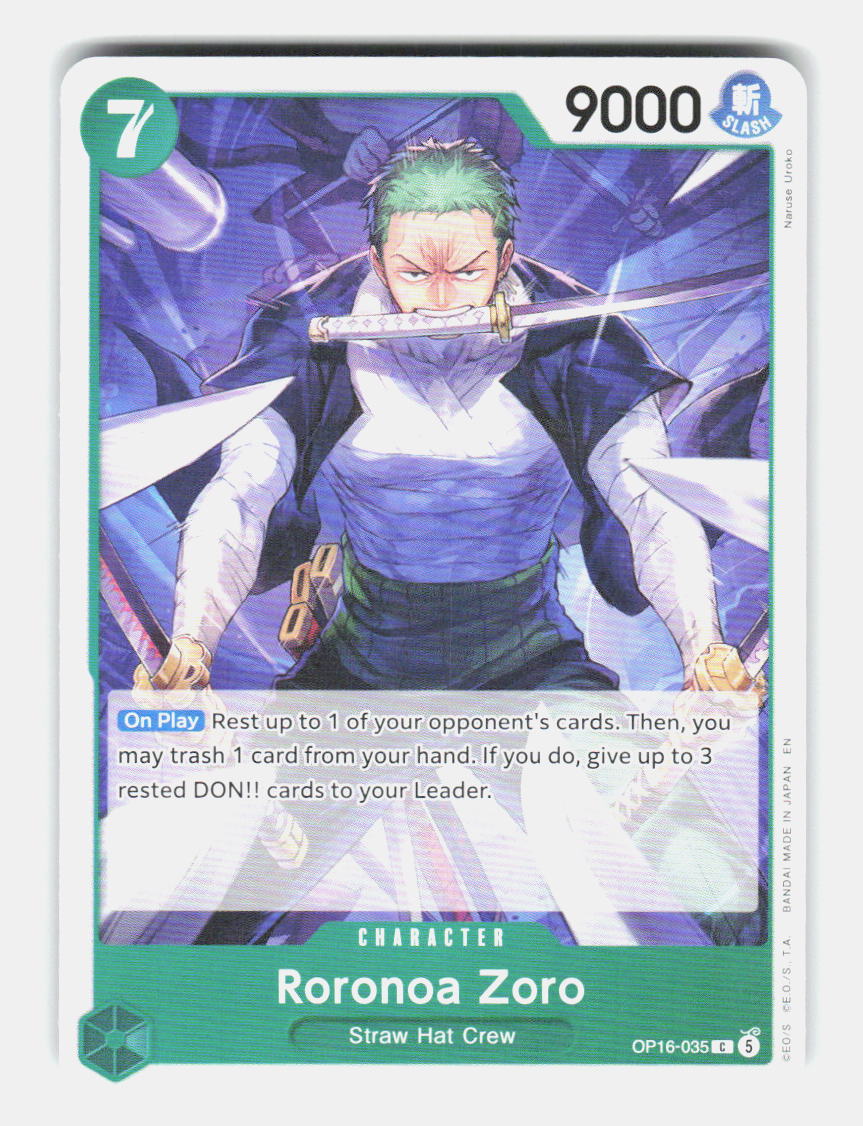 Roronoa Zoro (035) OP16-035 Common The Time of Battle One Piece Near Mint