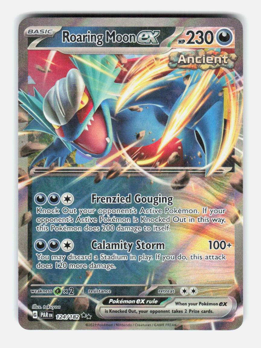 Roaring Moon ex 124/182 Double Rare Paradox Rift Pokemon Holo Near Mint