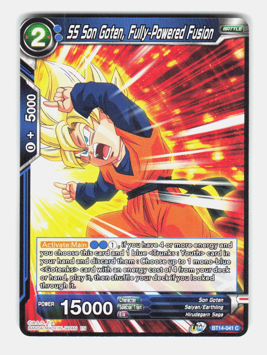 SS Son Goten, Fully-Powered Fusion BT14-041 Cross Spirits Dragon Ball Super NM