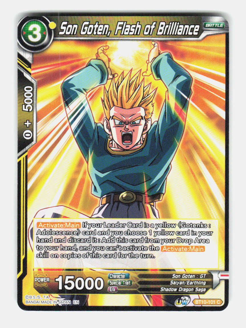 Son Goten, Flash of Brilliance BT10-101 Rise of the Unison Warrior NM