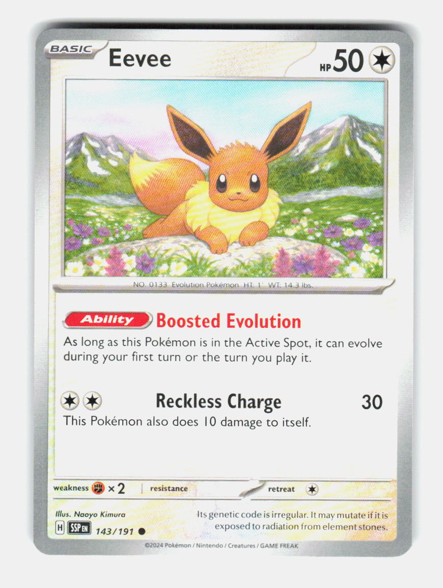 Eevee 143/191 Common Surging Sparks Pokemon Near Mint