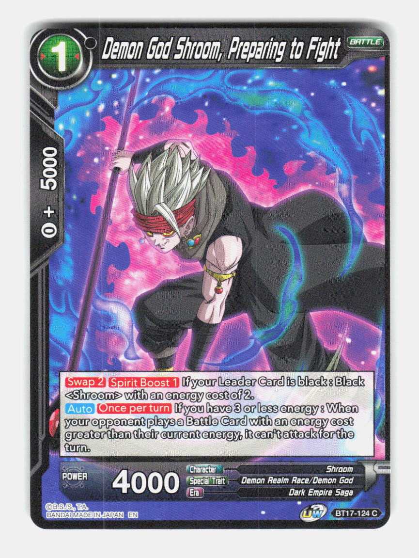 Demon God Shroom, Preparing to Fight BT17-124 Ultimate Squad NM