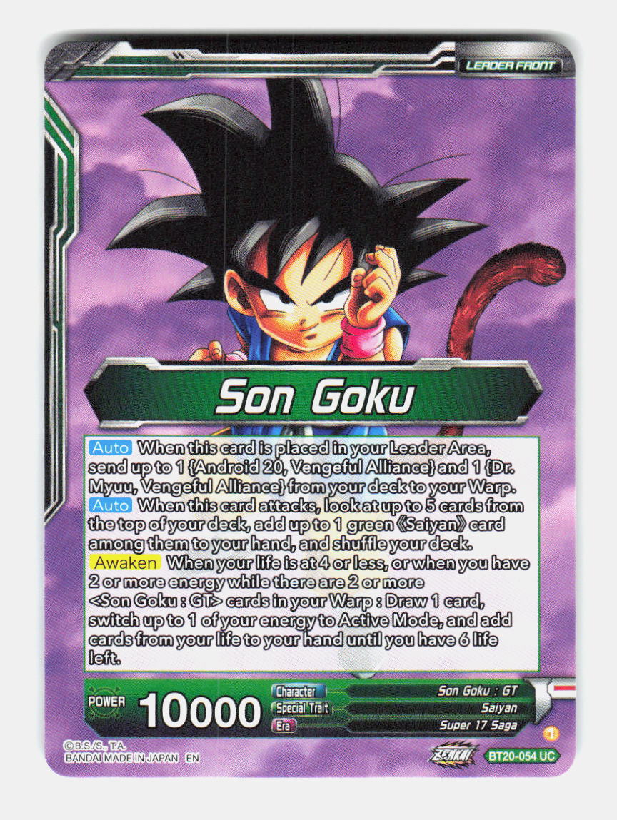 Son Goku SS4 Betting It All BT20-054 Power Absorbed Pre-Release Cards NM