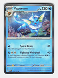 Vaporeon 134/165 Rare 151 Pokemon Holo Near Mint