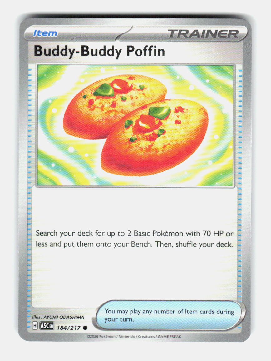 Buddy-Buddy Poffin 184/217 Common Ascended Heroes Pokemon Near Mint