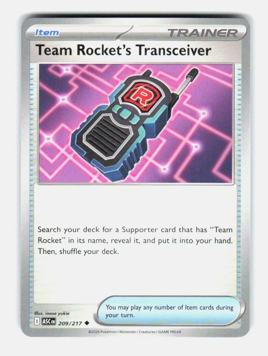 Team Rocket's Transceiver 209/217 Uncommon Ascended Heroes Pokemon Near Mint