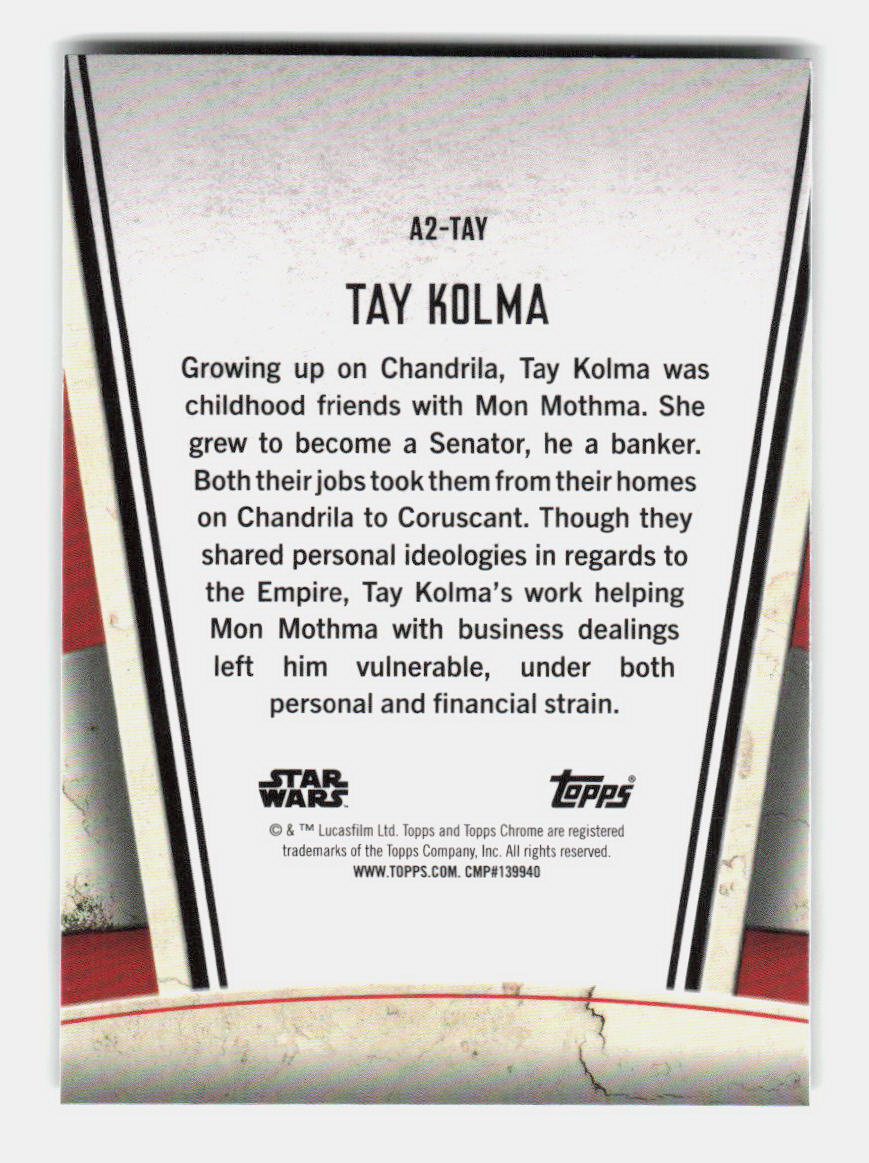 Tay Kolma - (A2-TAY) Andor 2026 Topps Chrome Star Wars
