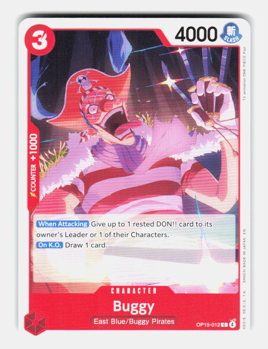 Buggy OP15-012 Common Adventure on Kami's Island One Piece Near Mint