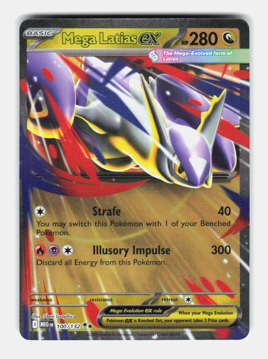 Mega Latias ex 100/132 Double Rare Mega Evolution Pokemon Holo Near Mint