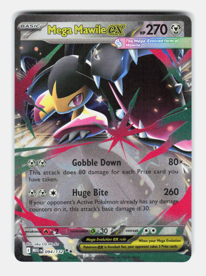 Mega Mawile ex 094/132 Double Rare Mega Evolution Pokemon Holo Near Mint