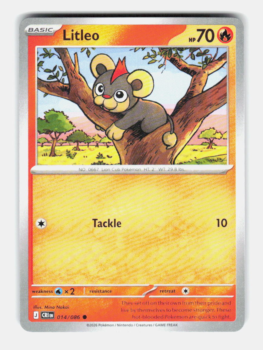 Litleo 014/086 Common Chaos Rising Pokemon Near Mint