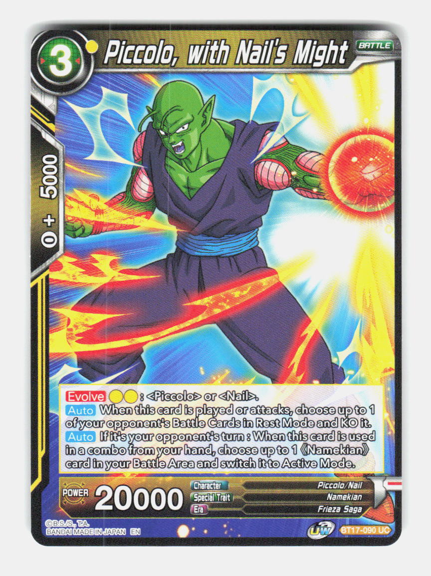 Piccolo, with Nail's Might BT17-090 Uncommon Ultimate Squad Dragon Ball Super NM