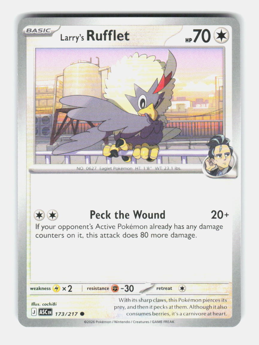 Larry's Rufflet 173/217 Common Ascended Heroes Pokemon Near Mint