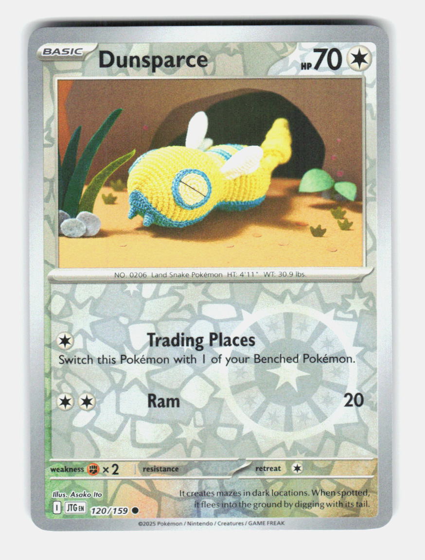 Dunsparce 120/159 Common Journey Together Pokemon Reverse Holo Near Mint