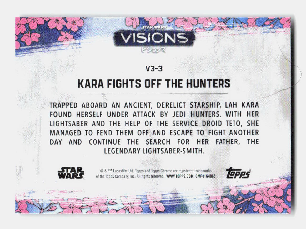 Kara Fights off the Hunters - (V3-3)Vision 2026 Topps Chrome Star Wars