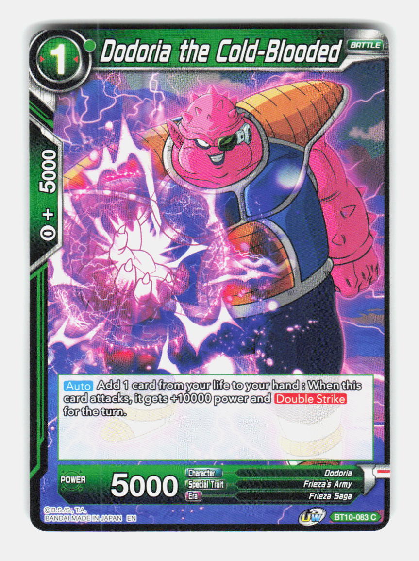 Dodoria the Cold-Blooded BT10-083 Rise of the Unison Warrior NM