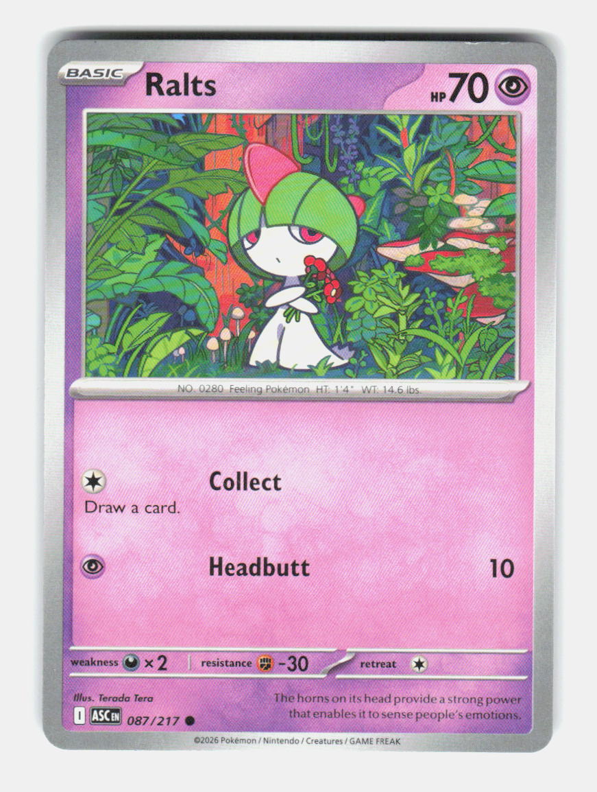 Ralts 087/217 Common Ascended Heroes Pokemon Near Mint