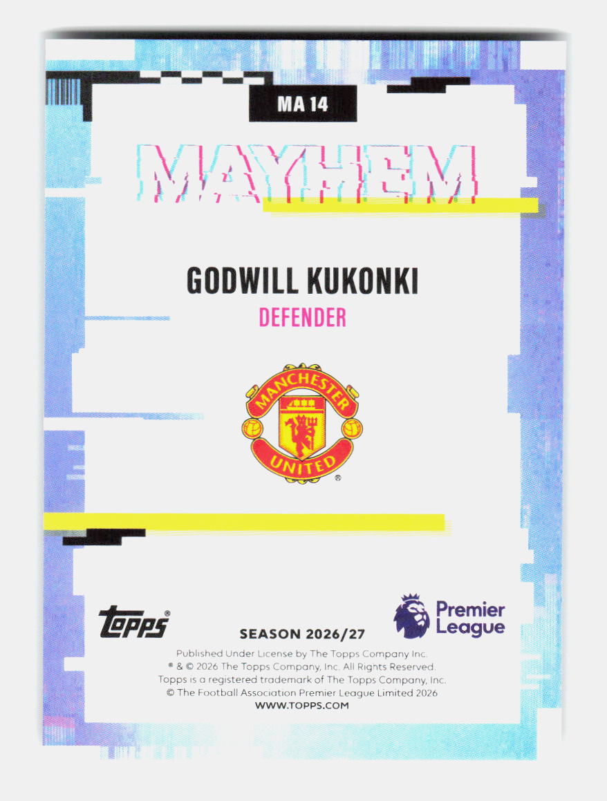 Godwill Kukonki - "Mayhem" (MA 14) 2026/27 TOPPS CHROME FLAGSHIP PREMIER LEAGUE