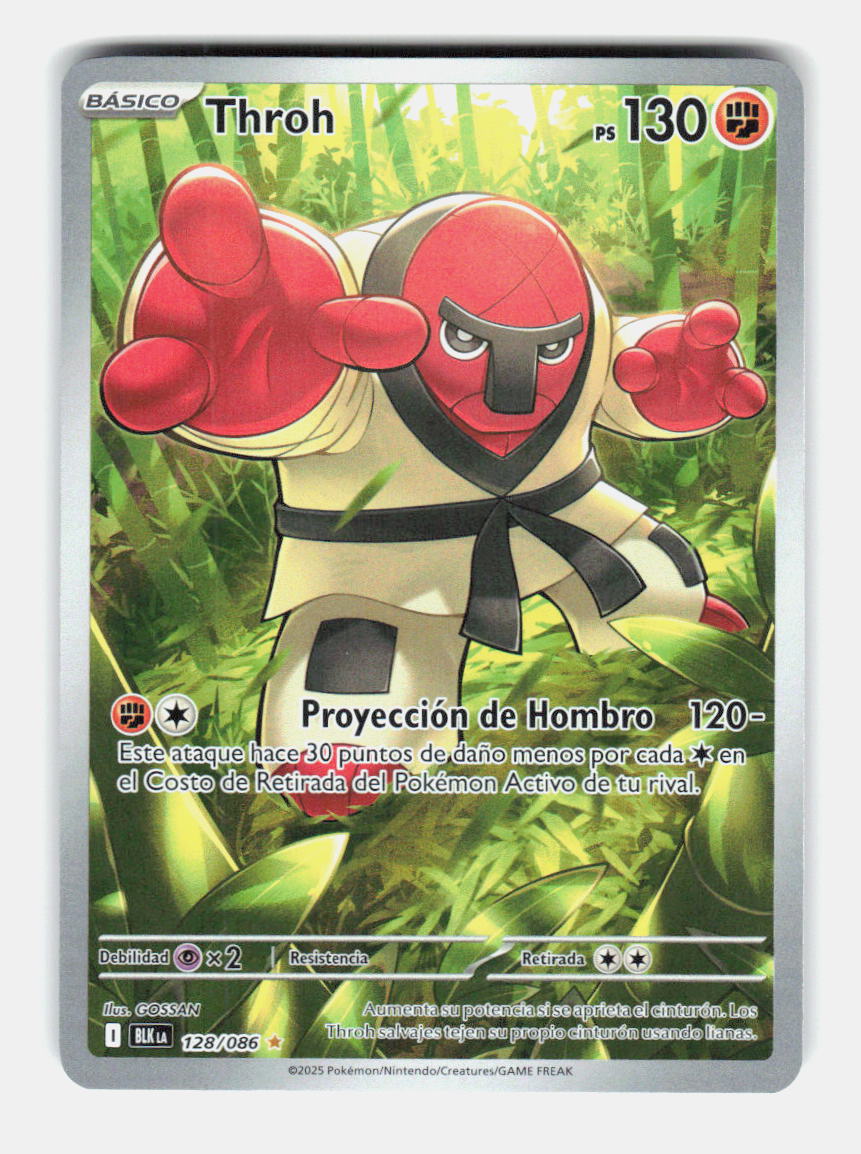 Throh 128/086 Holo Illustration Rare Black Bolt Pokemon Near Mint