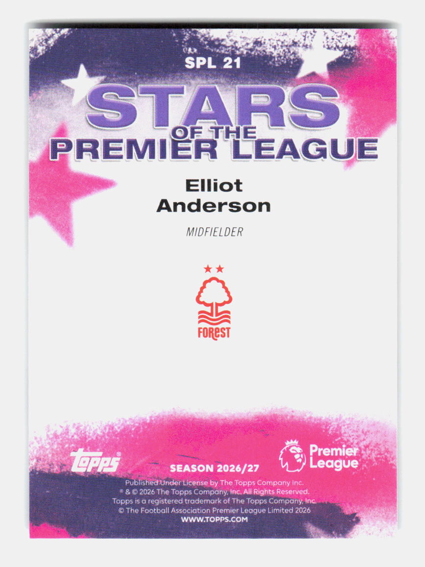 Elliot Anderson - (SPL 21) 2026/27 TOPPS CHROME FLAGSHIP PREMIER LEAGUE