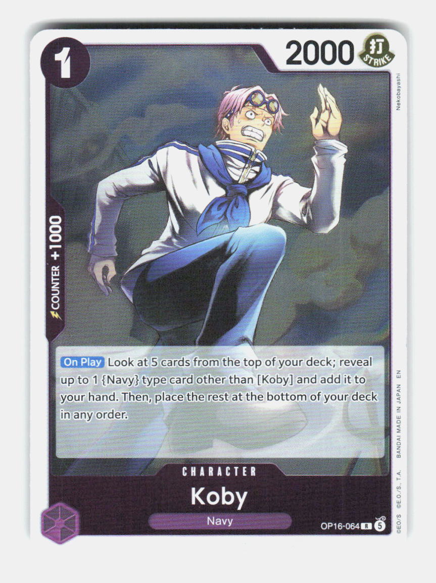 Koby OP16-064 Rare The Time of Battle One Piece Foil Near Mint