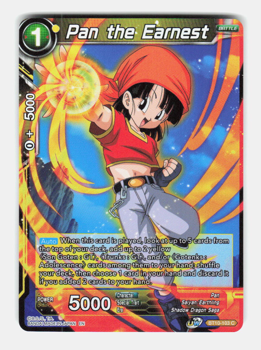 Pan the Earnest BT10-103 Common Rise of the Unison Warrior Dragon Ball Super NM