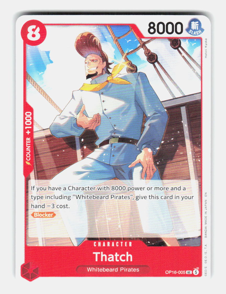 Thatch OP16-005 Uncommon The Time of Battle One Piece Near Mint