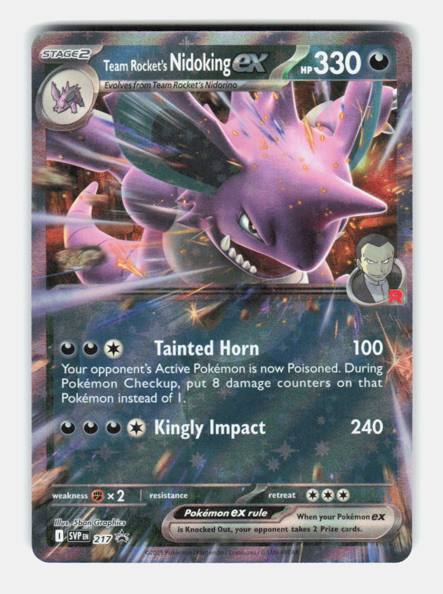 Team Rocket's Nidoking ex 217 Holo Promo Scarlet & Violet Promo Pokemon NM