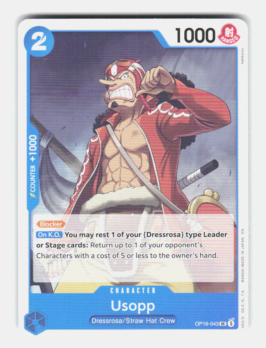 Usopp OP16-043 Uncommon The Time of Battle One Piece Near Mint