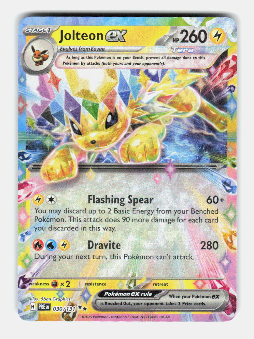 Jolteon ex 030/131 Holo Double Rare Prismatic Evolutions Pokemon Near Mint