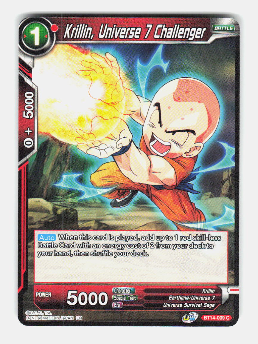 Krillin, Universe 7 Challenger BT14-009 Cross Spirits Dragon Ball Super NM