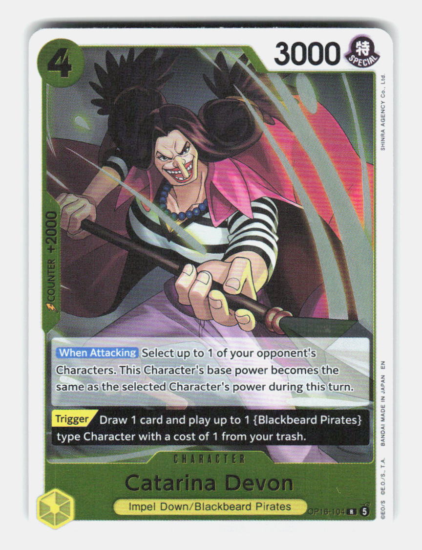 Catarina Devon OP16-104 Rare The Time of Battle One Piece Foil Near Mint