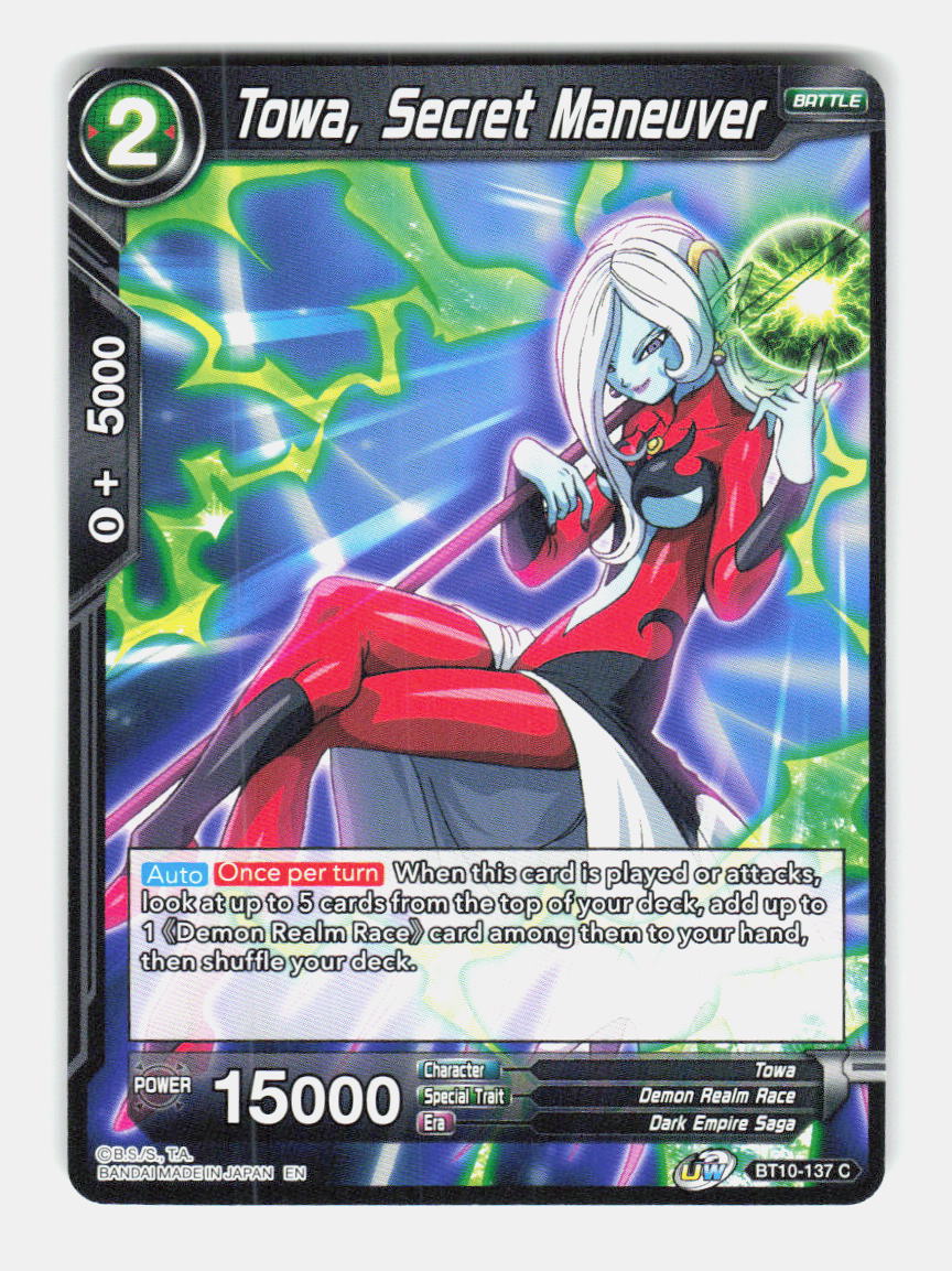 Towa, Secret Maneuver BT10-137 Rise of the Unison Warrior Dragon Ball Super NM