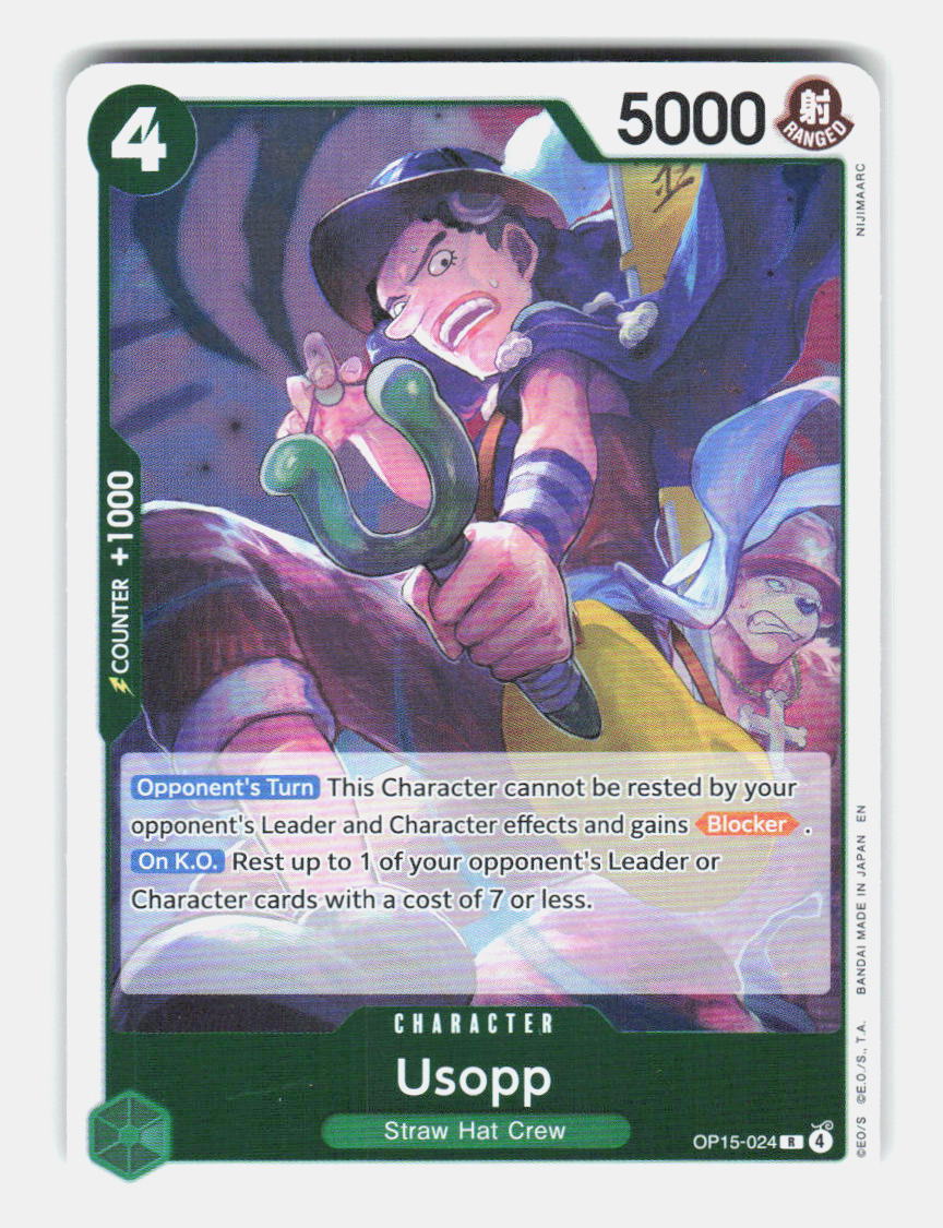 Usopp OP15-024 Rare Adventure on Kami's Island One Piece Foil Near Mint