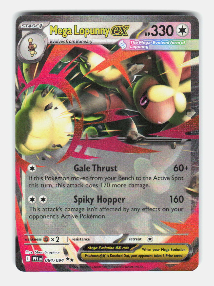 Mega Lopunny ex 084/094 Double Rare Phantasmal Flames Pokemon Holo Near Mint