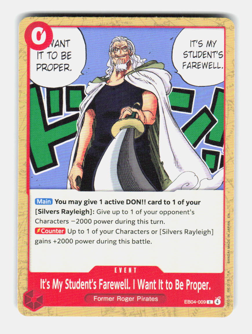 It's My Student's Farewell. I Want It to Be Proper. EB04-009 One Piece NM