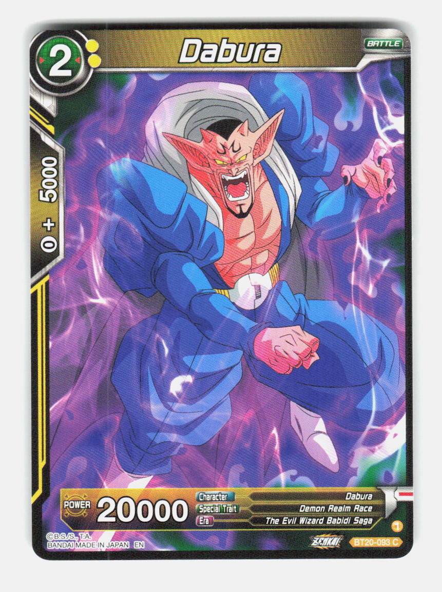 Dabura BT20-093 Common Power Absorbed Dragon Ball Super Near Mint