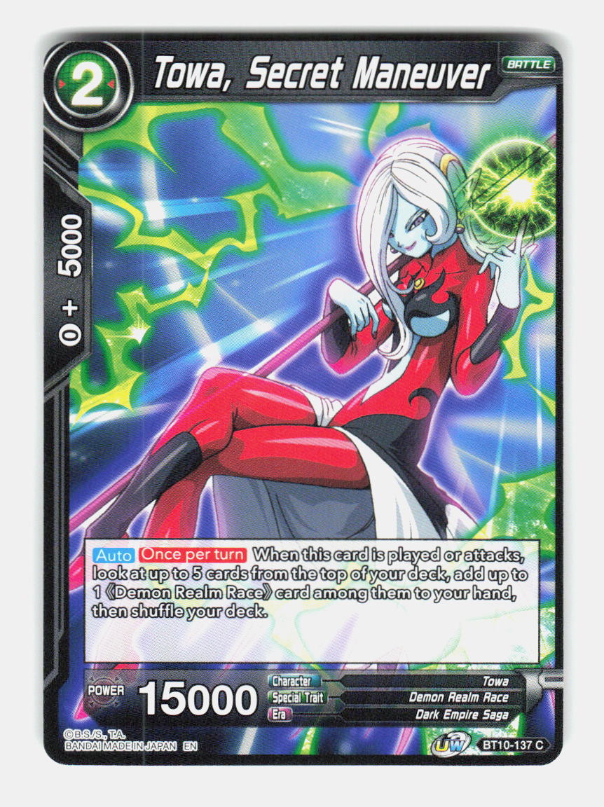 Towa, Secret Maneuver BT10-137 Rise of the Unison Warrior Dragon Ball Super NM