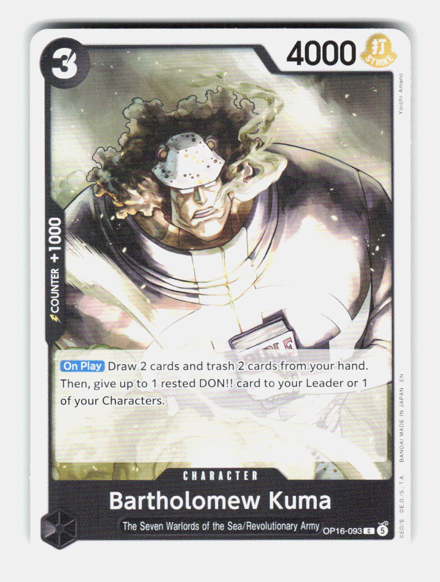 Bartholomew Kuma (093) OP16-093 Common The Time of Battle One Piece Near Mint