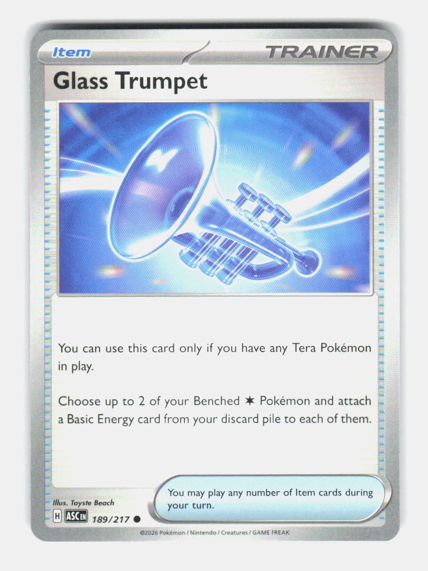 Glass Trumpet 189/217 Common Ascended Heroes Pokemon Near Mint