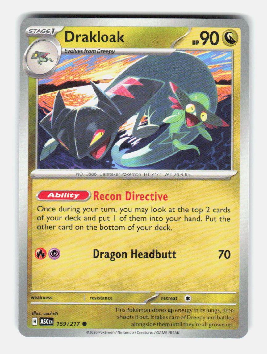 Drakloak 159/217 Common Ascended Heroes Pokemon Near Mint