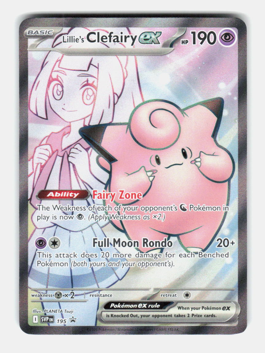 Lillie's Clefairy ex 195 Holo Promo Scarlet & Violet Promo Pokemon Near Mint