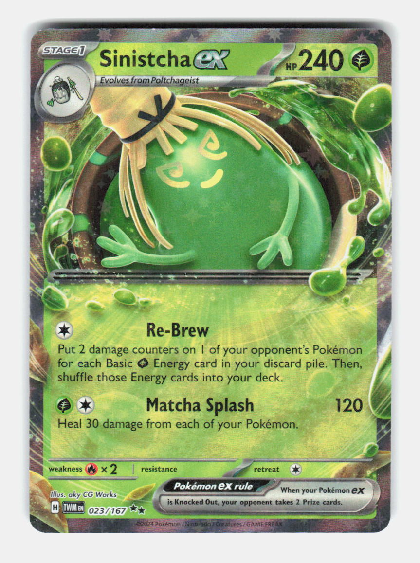 Sinistcha ex 023/167 Double Rare Twilight Masquerade Pokemon Holo Near Mint