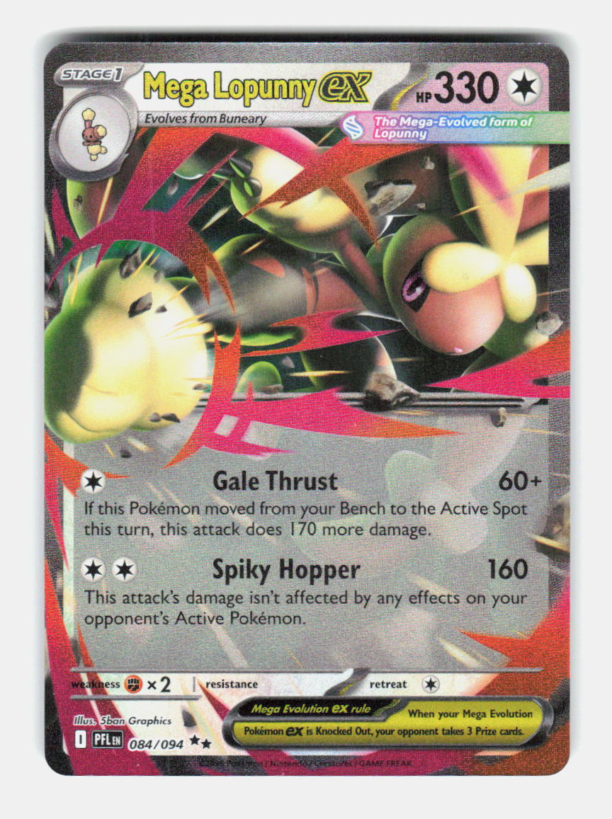 Mega Lopunny ex 084/094 Double Rare Phantasmal Flames Pokemon Holo Near Mint