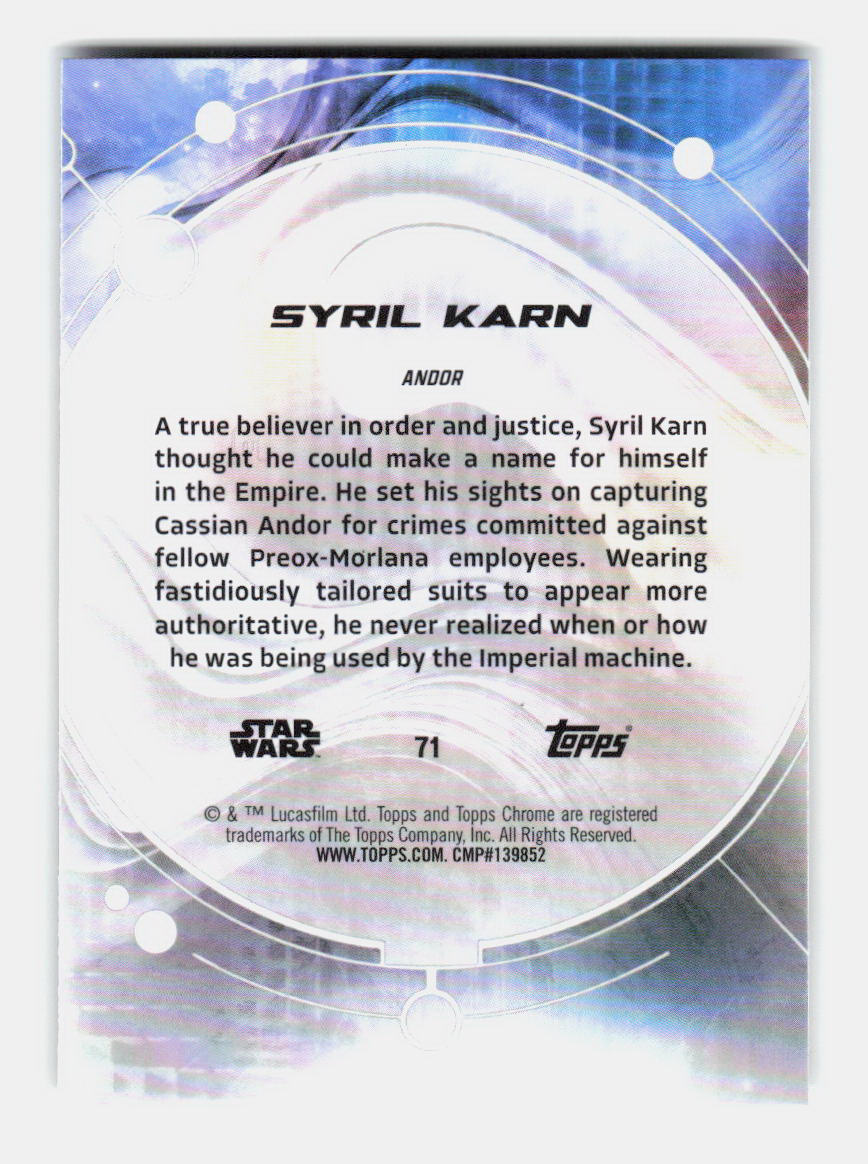 Syril Karn -RayWave Refractor 2026 Topps Chrome Star Wars