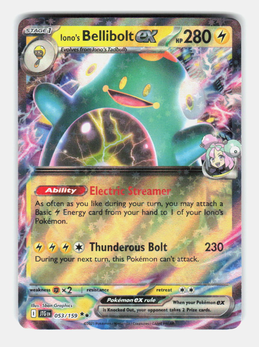Iono's Bellibolt ex 053/159 Double Rare Journey Together Pokemon Holo Near Mint
