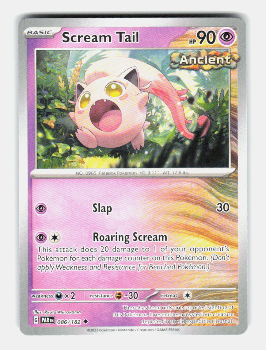 Scream Tail 086/182 Uncommon Paradox Rift Pokemon Near Mint